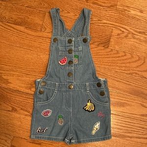Betsey Johnson Toddler Girls Patch Shortall Set 4T